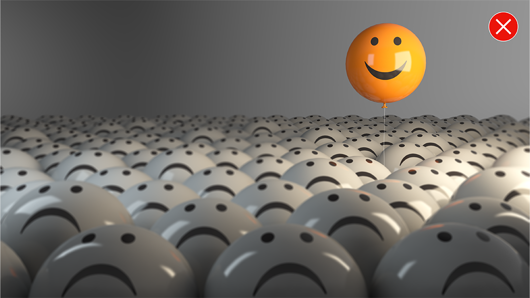 Unapproved stock image with X