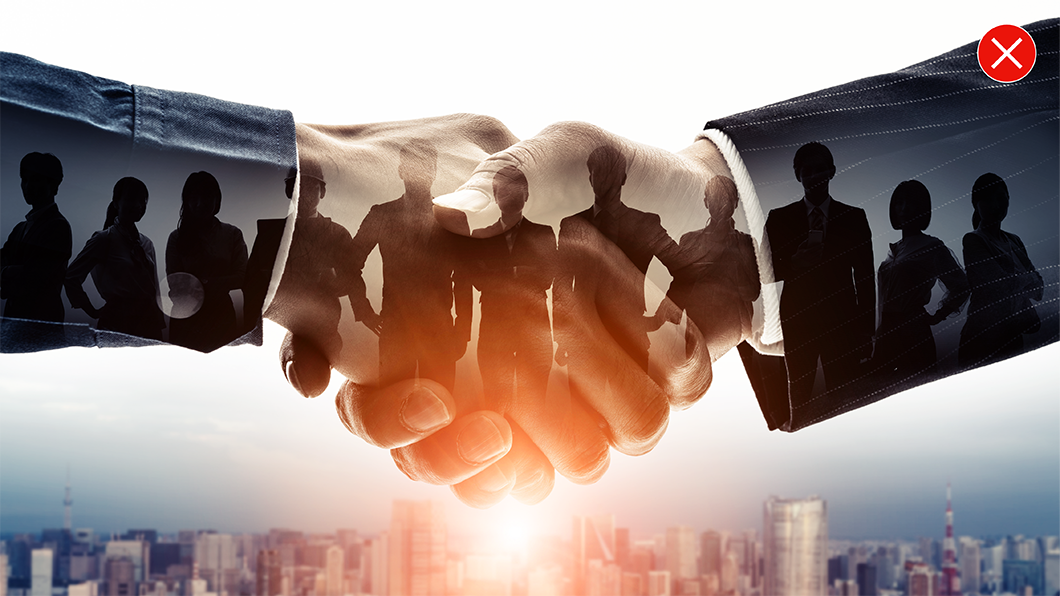 Unapproved stock image with X