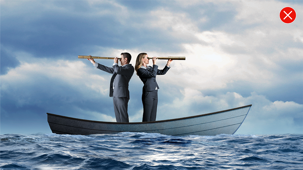 Unapproved stock image with X