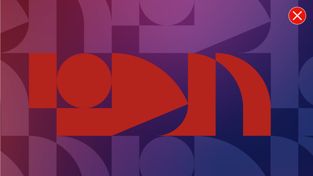 Non-approved altered brand patterns with red X