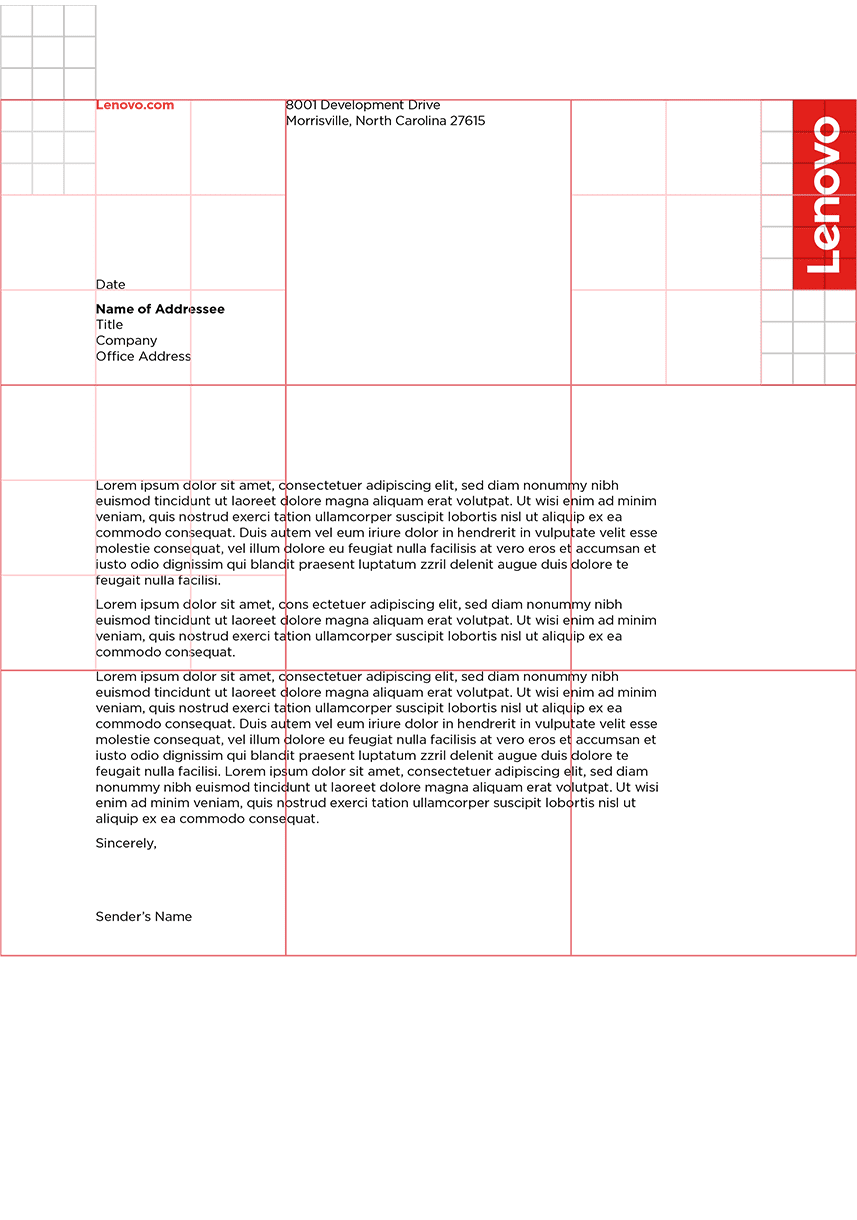 Lenovo letterhead.